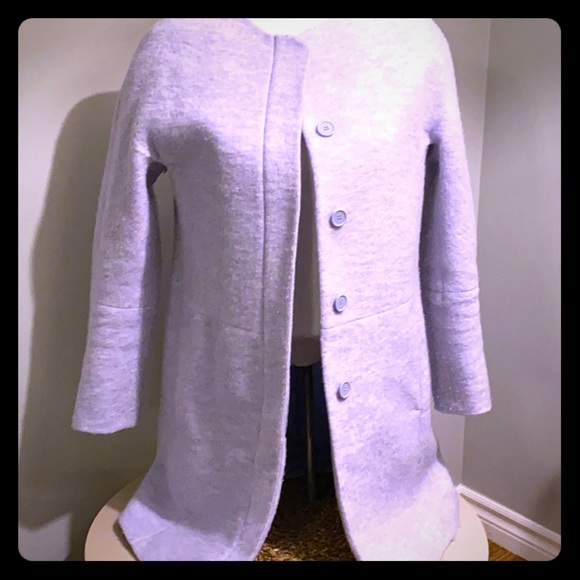 VINTAGE periwinkle 5 button Zara coat - Picture 1 of 8